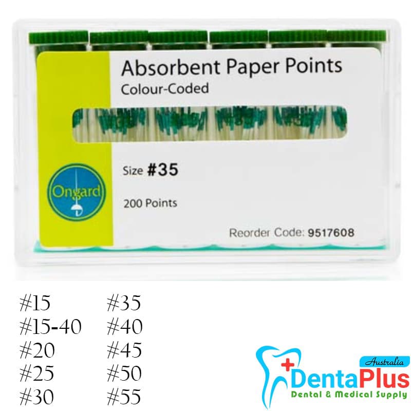 Absorbent Paper Point Colour Coded (Ongard) 200point/pkt