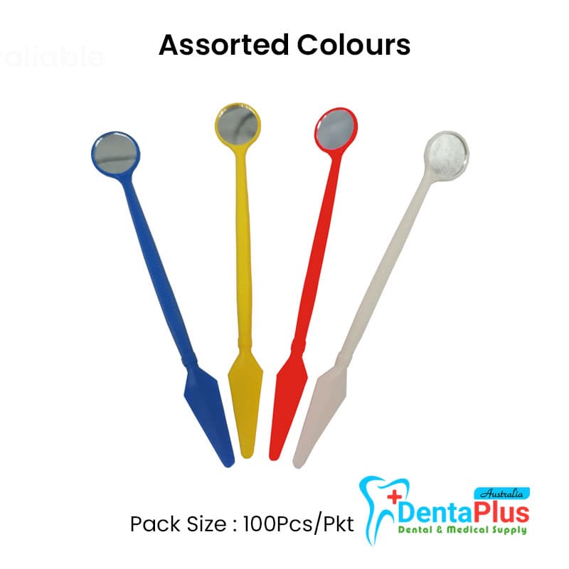 Disposable Mouth Mirror Assorted Colours #100Pcs/Pkt