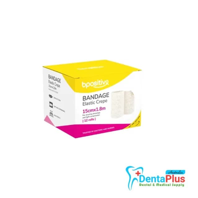 Bpositive Bandage Elastic Crepe 15cm X 1.8m PKT/12