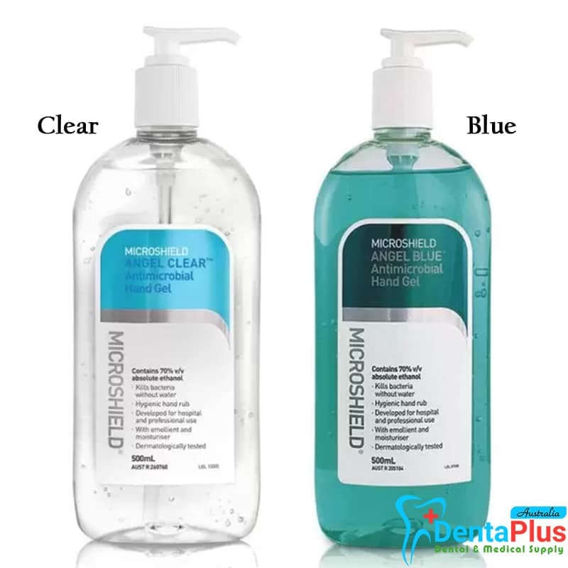 Microshield Angel Blue or Clear Antimicrobial Hand Gel #500ml